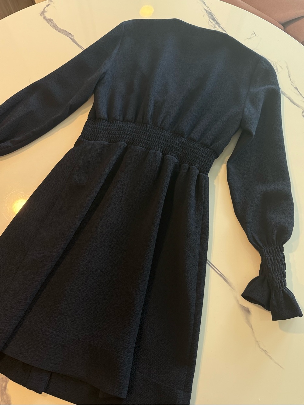 Sandro Navy Long-Sleeve Button Front Dress - Picture 4 of 5